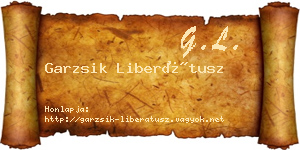 Garzsik Liberátusz névjegykártya