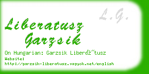 liberatusz garzsik business card
